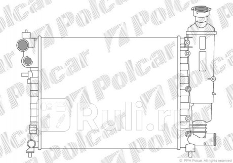 570608-1 - Радиатор охлаждения (Polcar) Peugeot 106 (1991-1996) для Peugeot 106 (1991-1996), Polcar, 570608-1