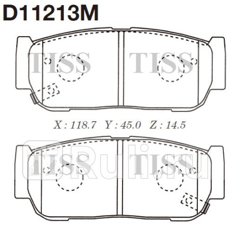 D11213M - Колодки тормозные дисковые задние (MK KASHIYAMA) Ssangyong Kyron (2005-2015) для Ssangyong Kyron (2005-2015), MK KASHIYAMA, D11213M