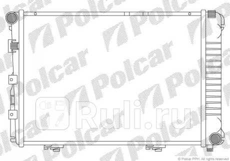 501408-1 - Радиатор охлаждения (SRLINE) Mercedes W124 (1984-1997) для Mercedes W124 (1984-1997), SRLINE, 501408-1