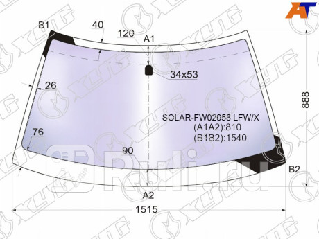 SOLAR-FW02058 LFW/X - Лобовое стекло (XYG) Subaru Forester SF (1997-2002) для Subaru Forester SF (1997-2002), XYG, SOLAR-FW02058 LFW/X