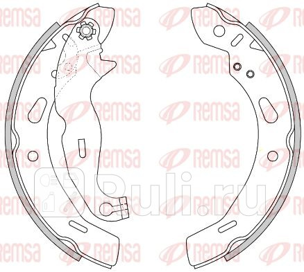 4278.00 - Колодки тормозные барабанные (комплект) (REMSA) Mazda 2 (2007-2014) для Mazda 2 DE (2007-2014), REMSA, 4278.00