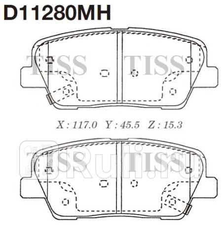 D11280MH - Колодки тормозные дисковые задние (MK KASHIYAMA) Hyundai Equus (2009-2016) для Hyundai Equus (2009-2016), MK KASHIYAMA, D11280MH