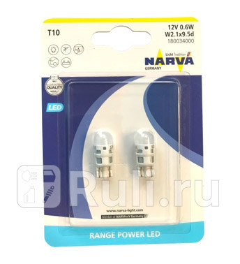 18003 - Светодиодная лампа W5W (1,1W) NARVA 6000K для Автомобильные лампы, NARVA, 18003