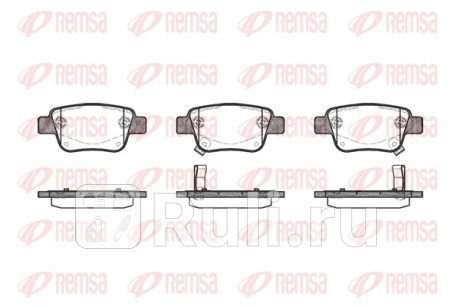 1047.02 - Колодки тормозные дисковые задние (REMSA) Toyota Avensis 2 (2003-2006) для Toyota Avensis 2 T250 (2003-2006), REMSA, 1047.02