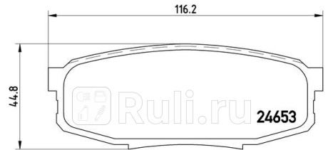 P 83 098 - Колодки тормозные дисковые задние (BREMBO) Lexus LX 570 (2007-2012) для Lexus LX 570 (2007-2012), BREMBO, P 83 098