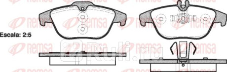 1305.00 - Колодки тормозные дисковые задние (REMSA) Mercedes W212 рестайлинг (2013-2016) для Mercedes W212 (2013-2016) рестайлинг, REMSA, 1305.00