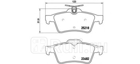 P 61 110 - Колодки тормозные дисковые задние (BREMBO) Mazda 3 BM (2013-2019) для Mazda 3 BM (2013-2019), BREMBO, P 61 110