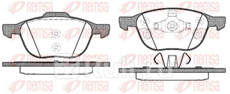 1082.30 - Колодки тормозные дисковые передние (REMSA) Ford Focus 3 рестайлинг (2014-2019) для Ford Focus 3 (2014-2019) рестайлинг, REMSA, 1082.30