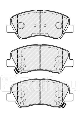 FDB4623 - Колодки тормозные дисковые передние (FERODO) Kia Rio 4 седан (2017-2020) для Kia Rio 4 седан (2017-2021), FERODO, FDB4623