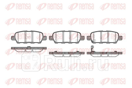 0876.01 - Колодки тормозные дисковые задние (REMSA) Nissan Tiida (2004-2014) для Nissan Tiida (2004-2014), REMSA, 0876.01